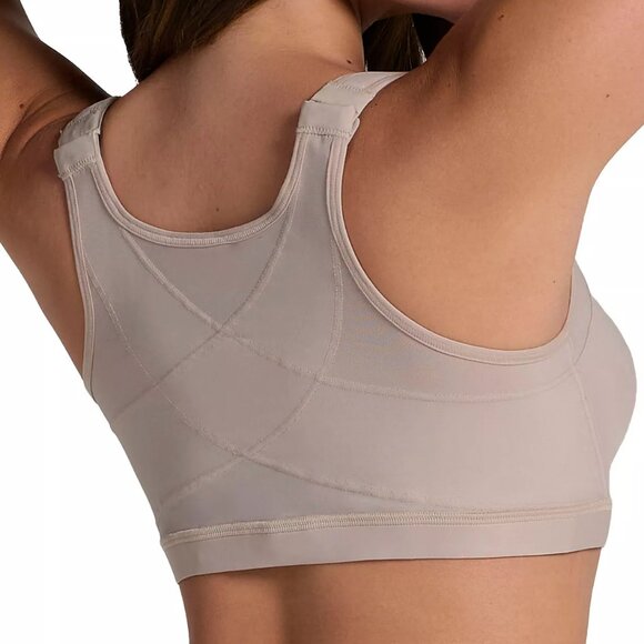 Leonisa Women's Back Support Posture Corrector Wire Free Bra, Light Beige, 32B - Picture 4 of 7